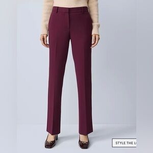 Ann Taylor Burgundy Straight Leg Pants